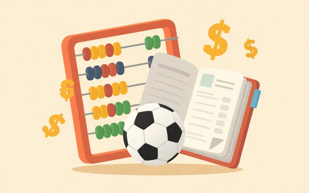 资金管理与足球元素结合的创意图像